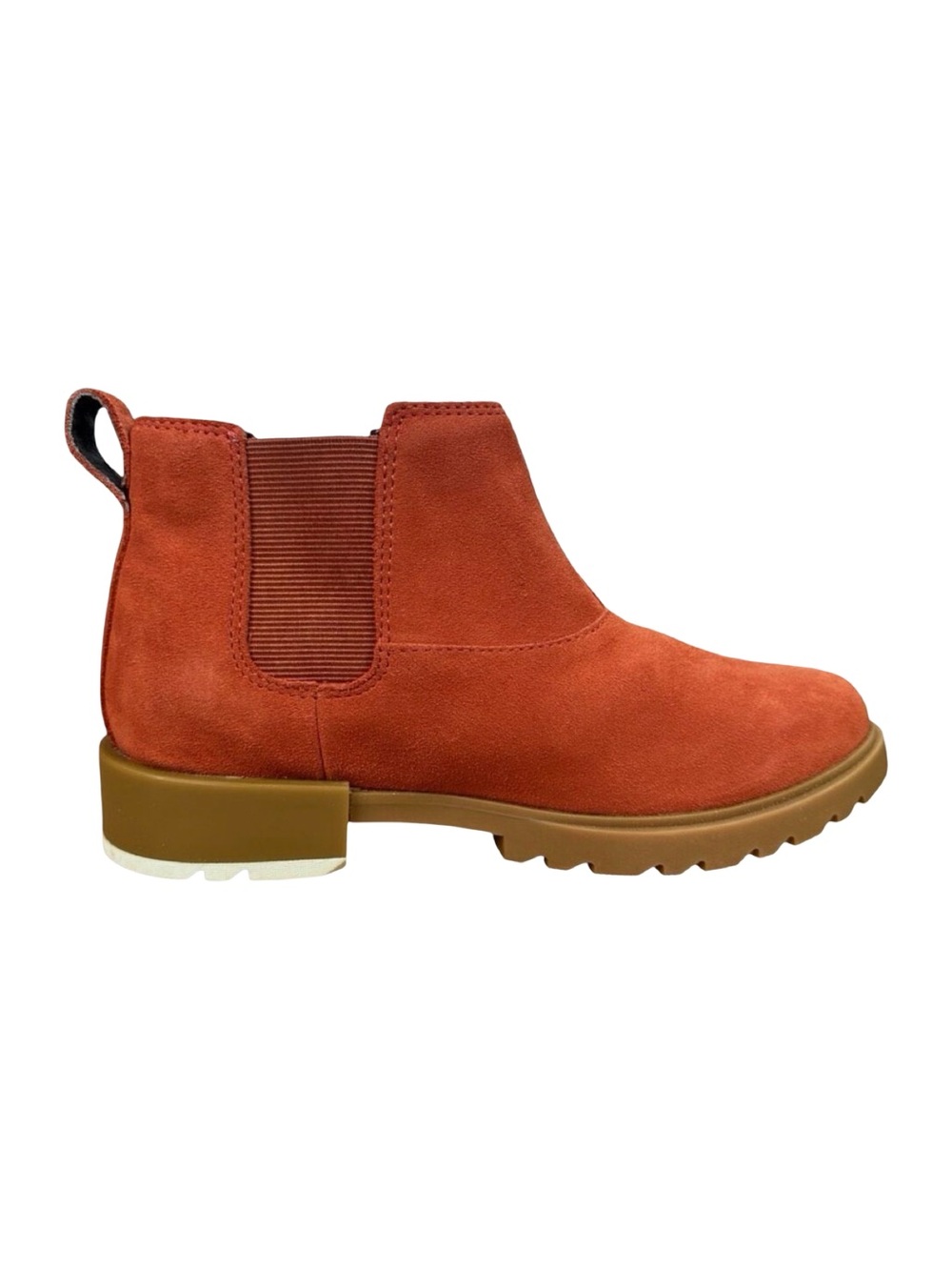 SOREL Emelie II Chelsea WP Leather Warp Red / Gum 2 Booties - Size 5.5